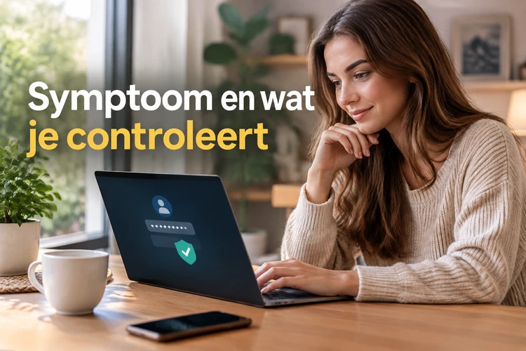 Symptoom en wat je controleert
